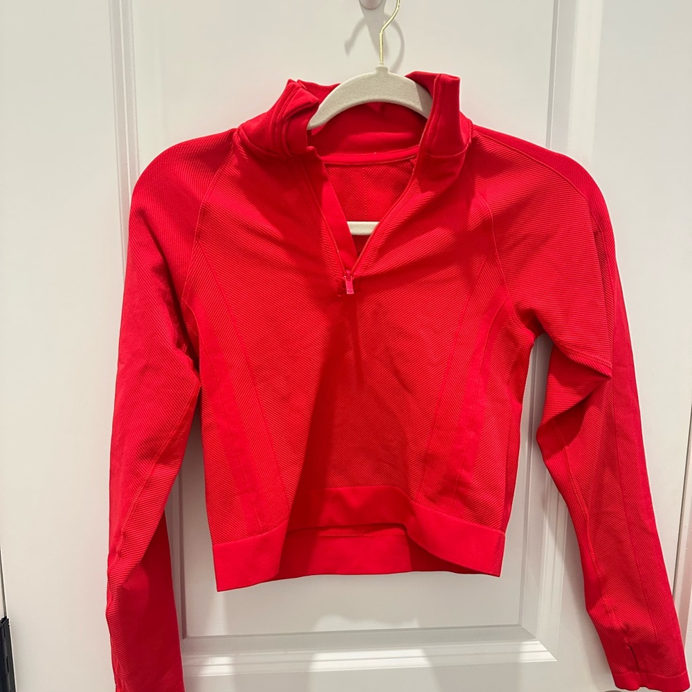 All in Motion Red Long Sleeve Top